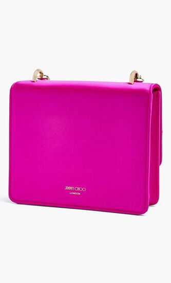 Varenne Shoulder/Xs Rao Satin W/Pearl Strap Fuchsia/Light Gold