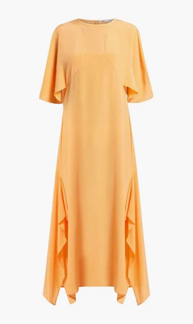 Maxi Dress with Cape Sleeves