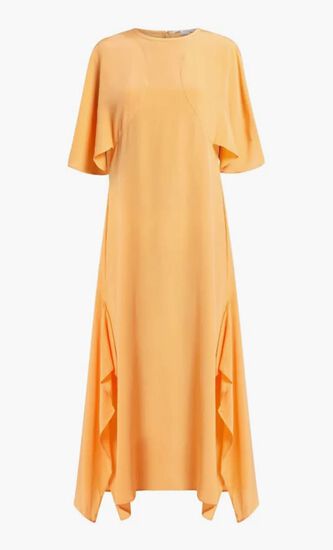 Maxi Dress with Cape Sleeves