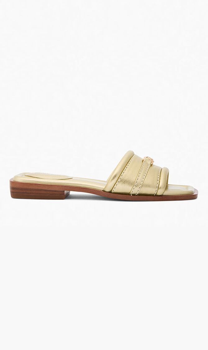 Mandy Metallic Leather Slide