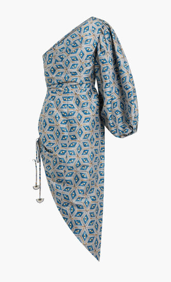 DRAPED ONE SHOULDER DRESS