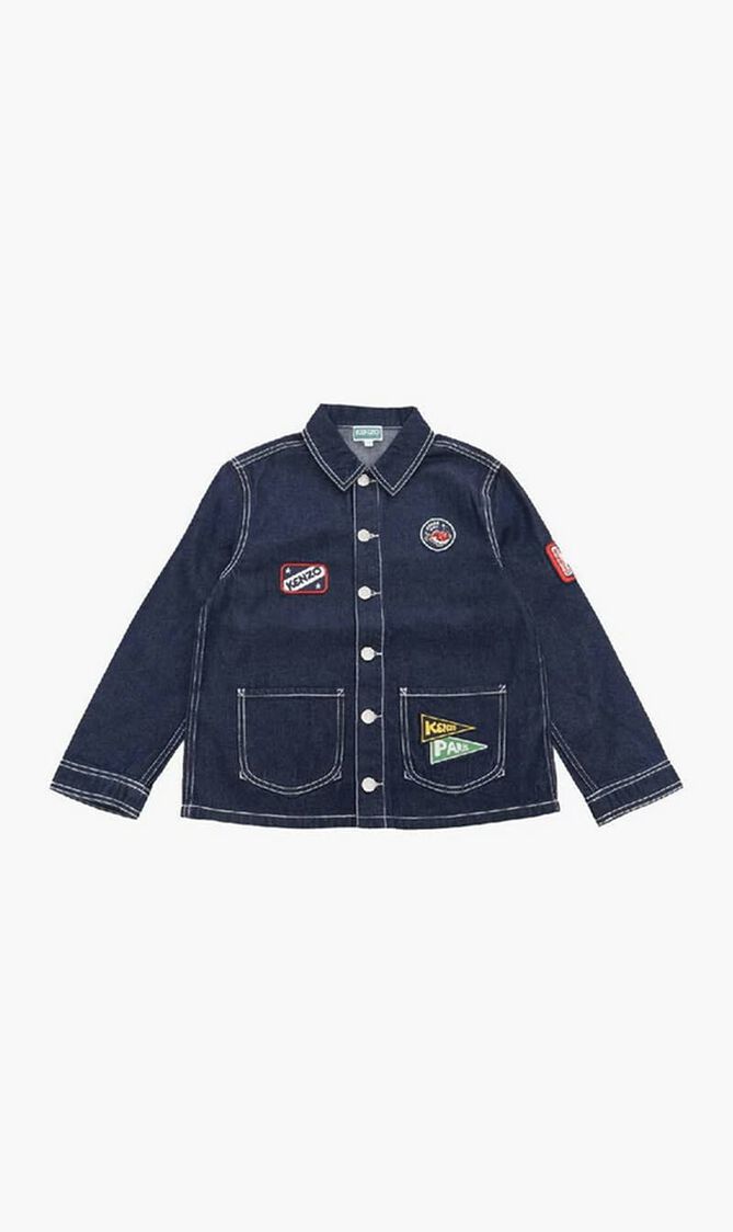 Embroidered Logo Denim Jacket