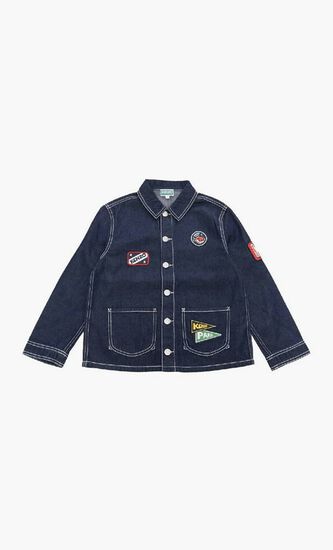 Embroidered Logo Denim Jacket
