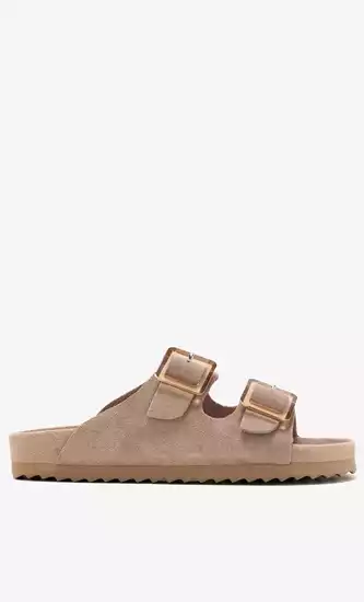 SUEDE BIO SANDAL WITH PLASTIC