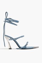 Strappy Denim Fang Sandals
