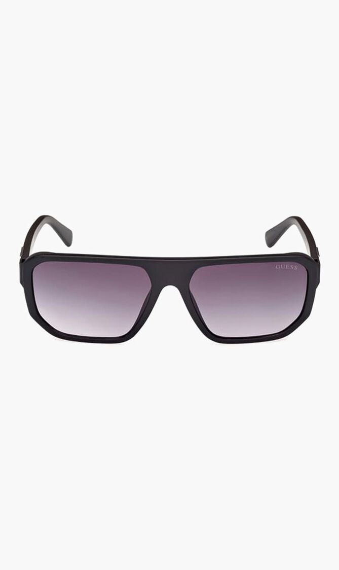 INJECTED SUN GLASSES M MATTE BLACK GRADIENT SMOKE