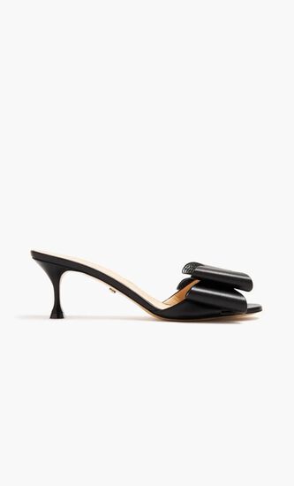 LE CADEAU NAPPA LEATHER KITTEN HEEL MULES (65MM)