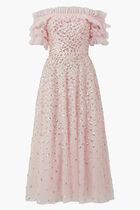 Autumn Leaves Off Shoulder Ballerina Dress