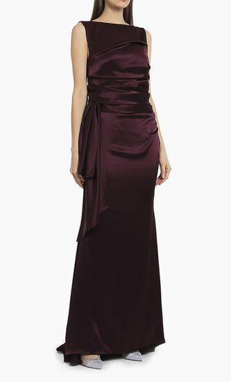 Draped Sleeveless Gown