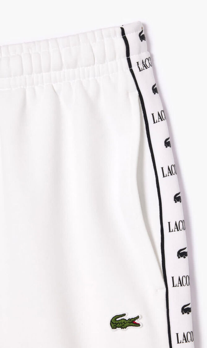 Logo Stripe Fleece Jogger Shorts