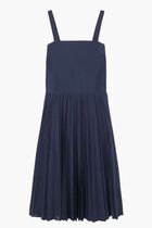 Long Pleated Strap Dress