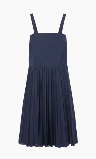 Long Pleated Strap Dress