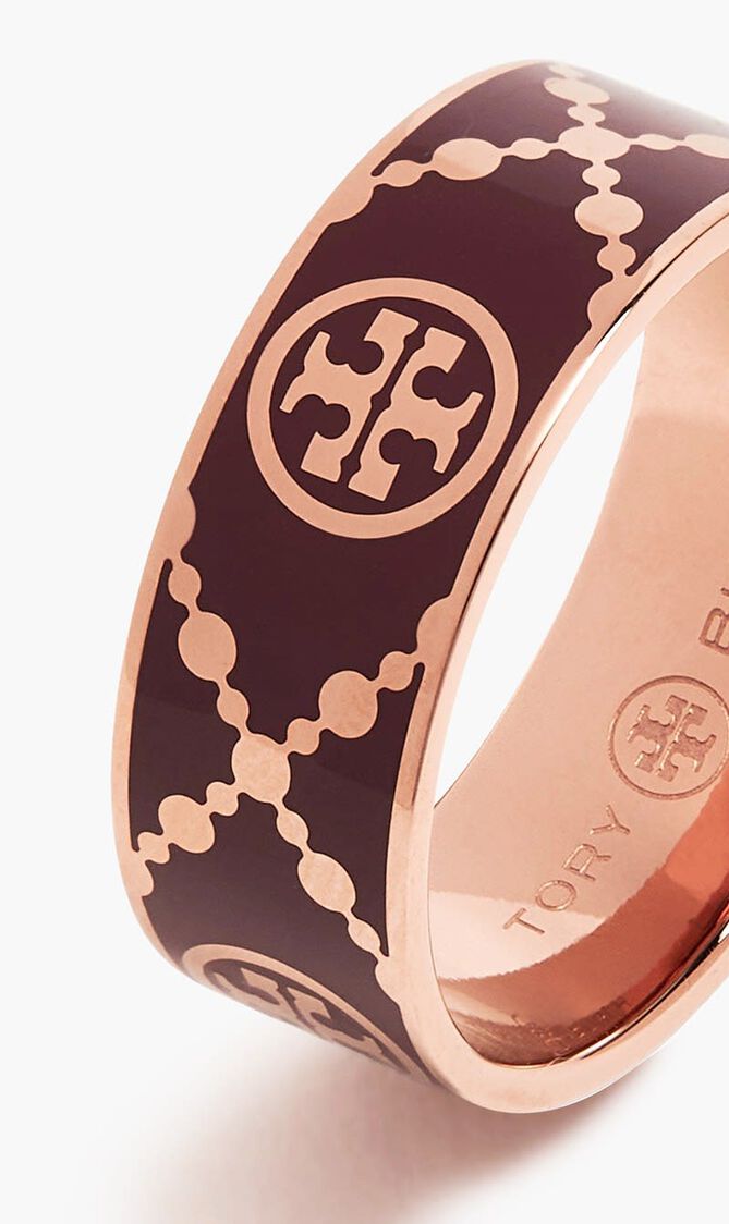 T Monogram Enamel Ring