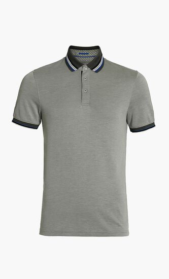Striped Collar Polo T-Shirt
