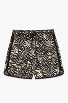 Palm Leaf Print Track Shorts