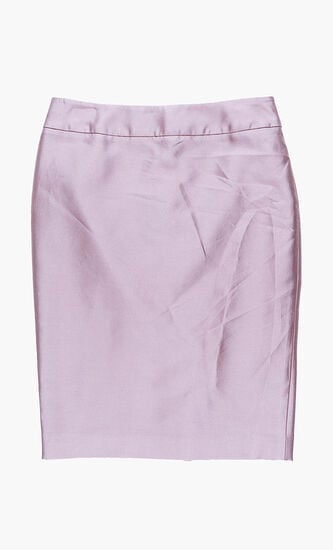 Plain Cotton-Blend Skirt
