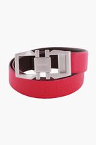 Gancini Buckle Debossed Logo Leather Belt