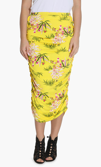 Sea Lily Midi Ruched Skirt