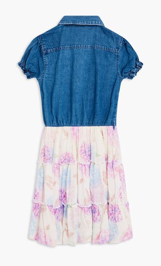 Mixed Fabric Dress