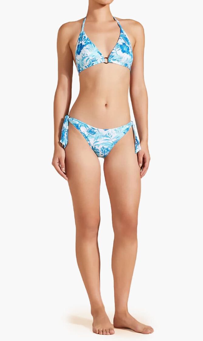 Tahiti Flowers  Halter Bikini Top