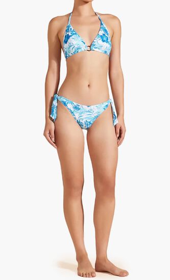Tahiti Flowers  Halter Bikini Top