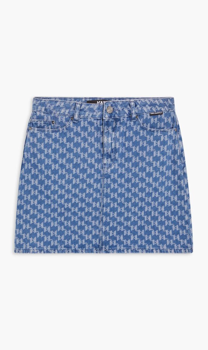 MONOGRAM JCQ DENIM SKIRT