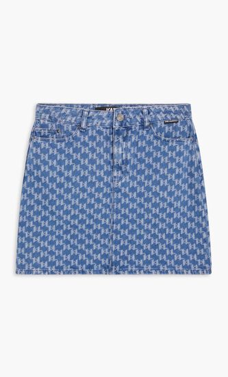 MONOGRAM JCQ DENIM SKIRT