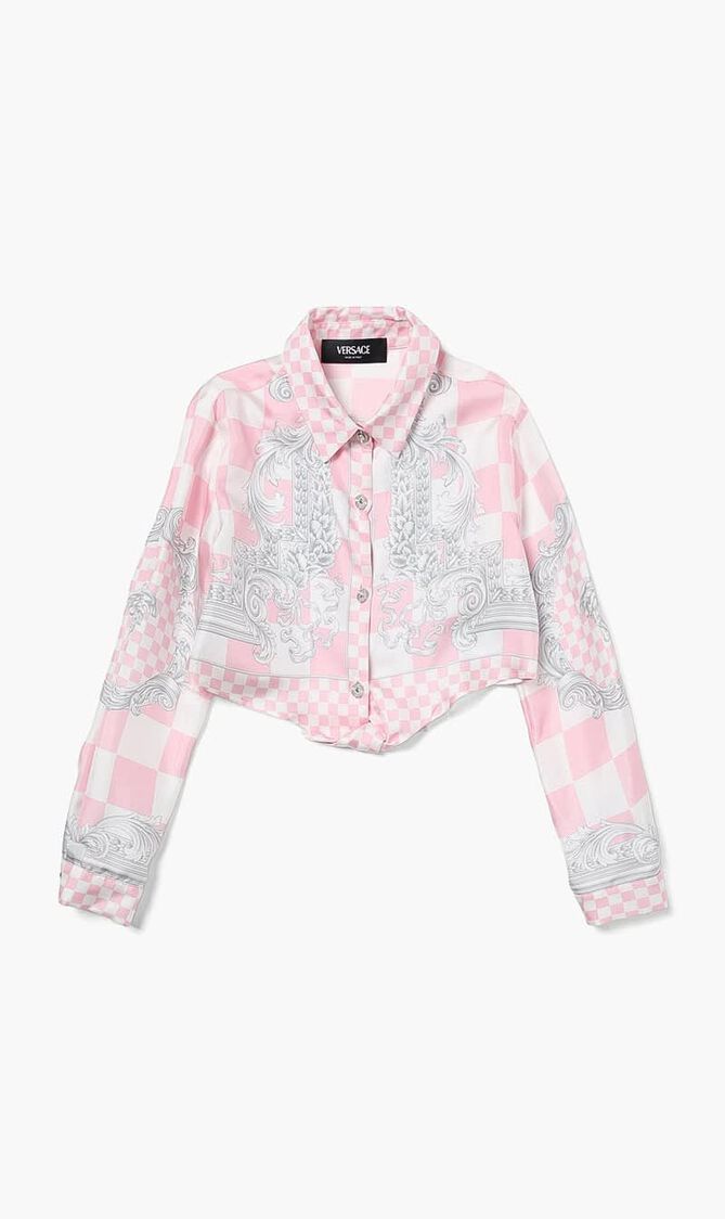 INFORMAL SHIRT CONTRAST MEDUSA SILK TWILL KIDS
