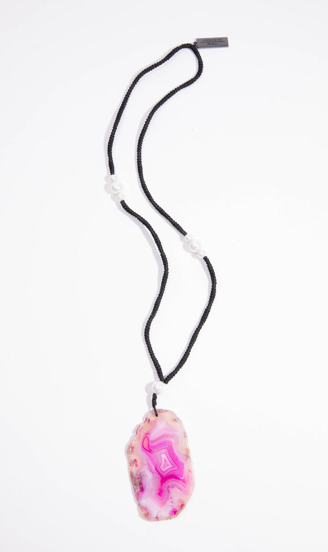Pulvino White Agate Long Necklace