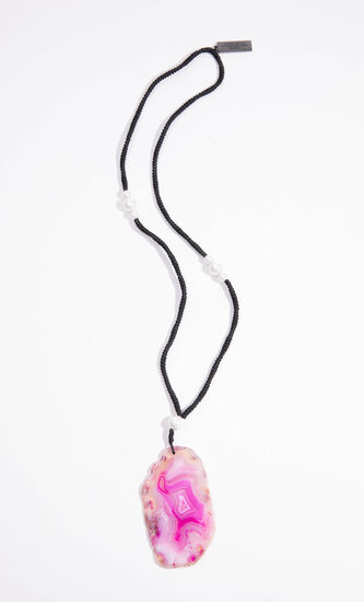 Pulvino White Agate Long Necklace