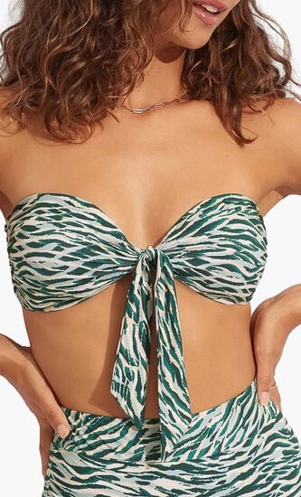 Wild at Heart Twist Tie Front Bandeau