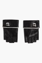 Ikon leather fingerless gloves