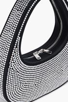 Crystal-Embellished Baguette Swipe Bag