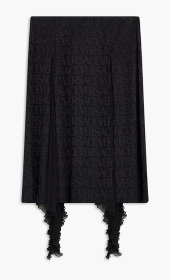 SKIRT JACQUARD SATIN FABRIC VERSACE ALLOVER LOGO
