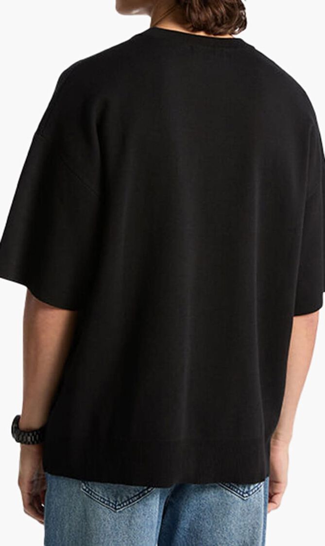 Cotton Short-Sleeve Sweater