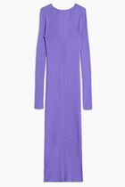 DENSE KNIT CURVED NECK DRESS