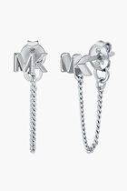 Sterling Logo Chain Earrings