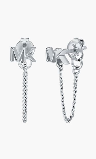Sterling Logo Chain Earrings