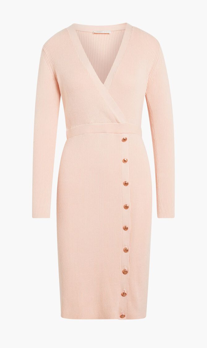Front Button Sweater Dress