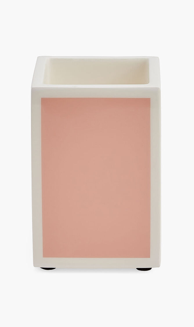 Paris Pink Lacquer Brush Holder