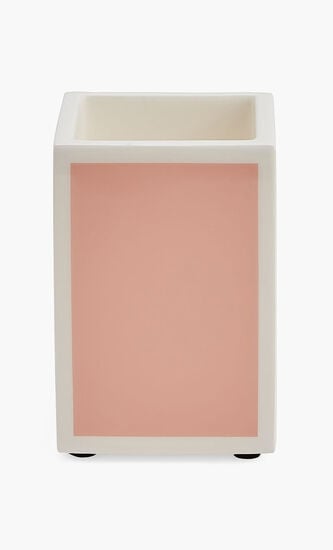 Paris Pink Lacquer Brush Holder