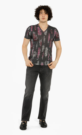 V-Neck Stripes T-Shirt