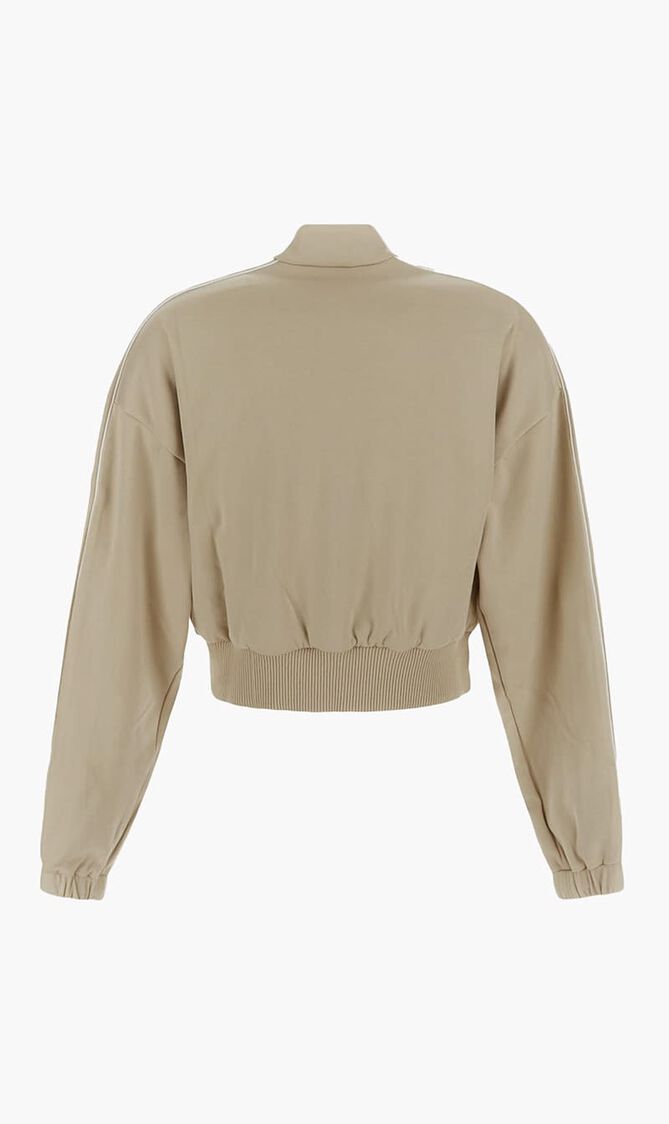 CONDENCED CROP TRACKJKT OYSTER WHITE NO