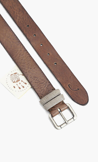 Grained Leather Belt