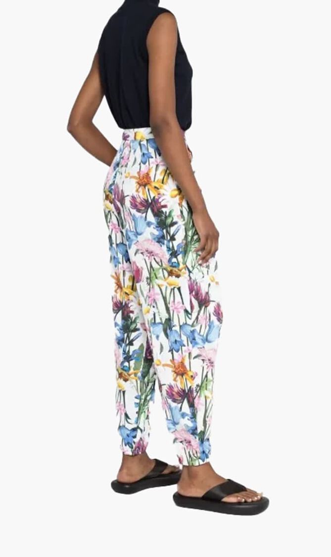 Floral Print Tappered Trousers