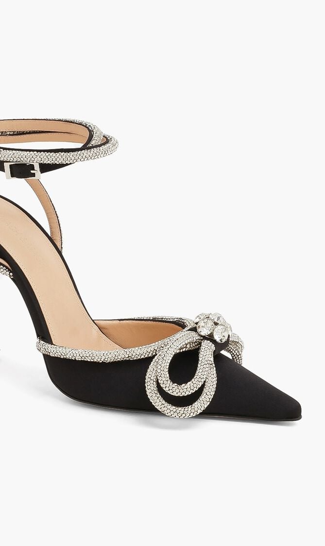 Double Bow Satin Pumps Double Bow Satin Pumps
