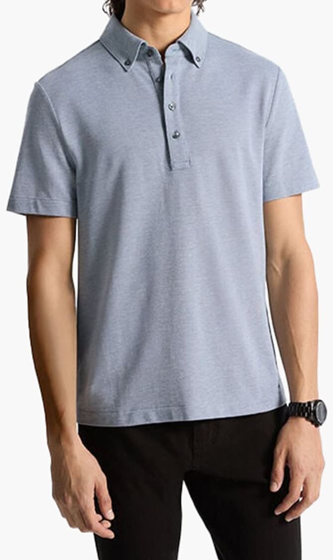 Cotton Blend Piqu&eacute; Oxford Shirt
