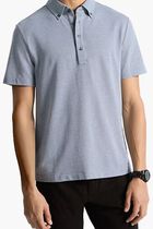 Cotton Blend Piqu&eacute; Oxford Shirt