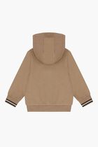 Logo Hooded Zip Up Top