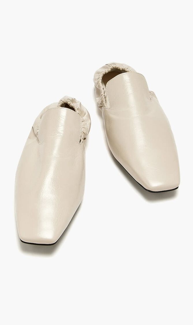 ELASTIC-BACK LEATHER LOAFERS